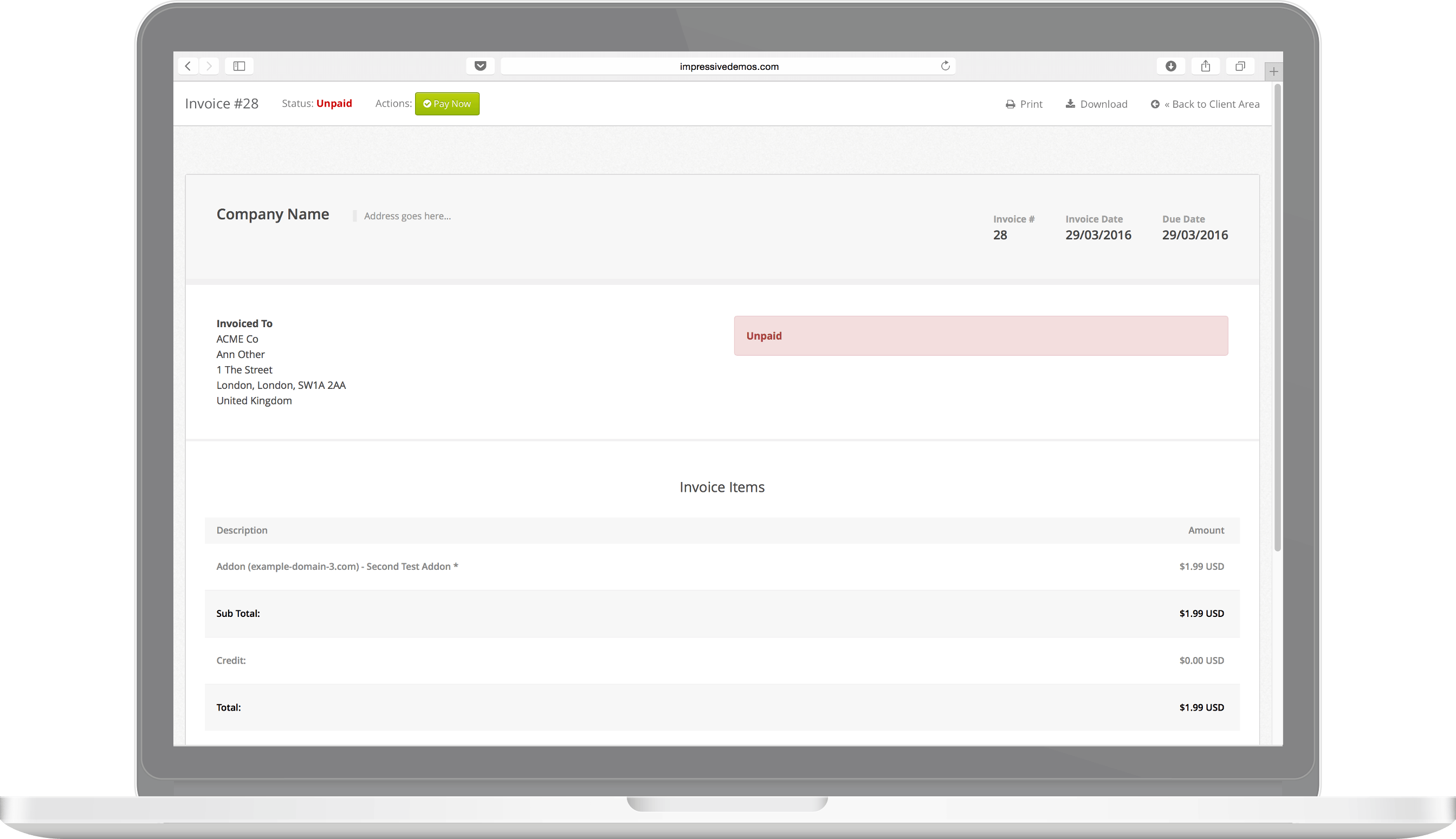 Flare Theme Preview