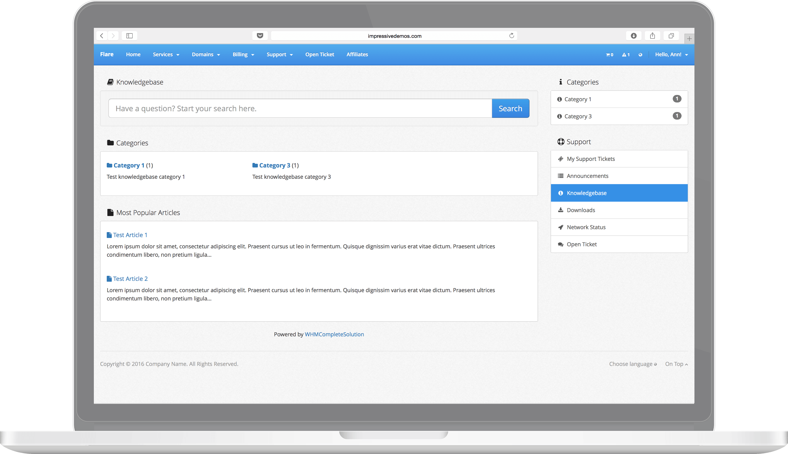 Flare Theme Preview