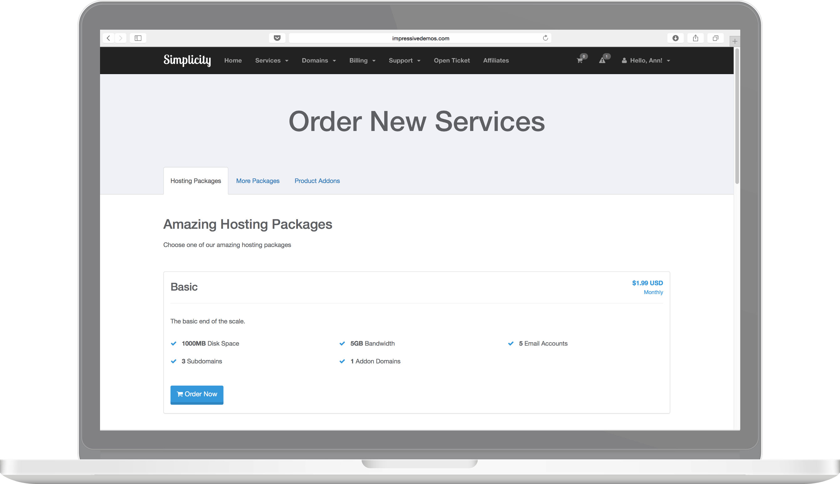 Simplicity Theme Preview