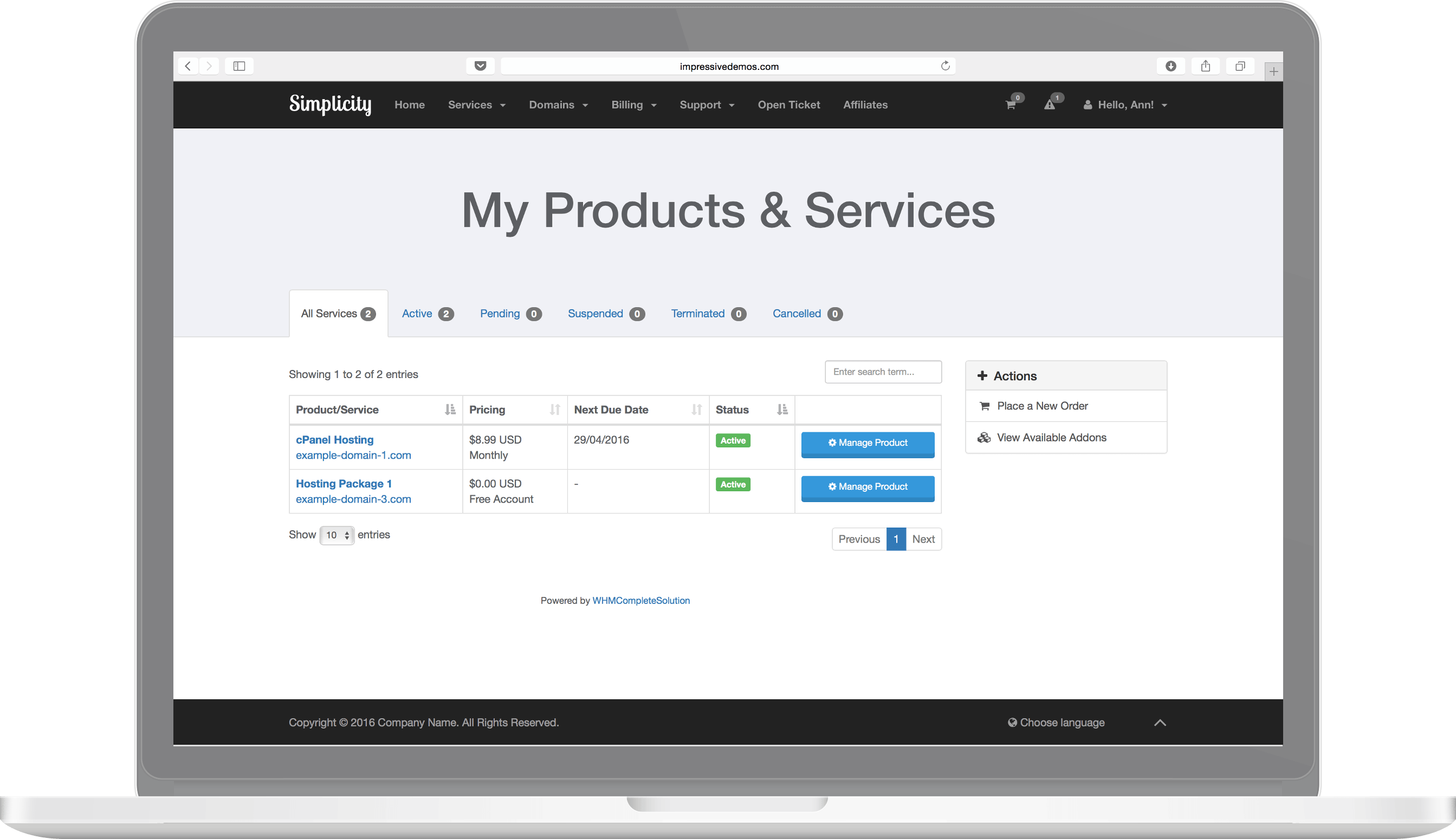 Simplicity Theme Preview