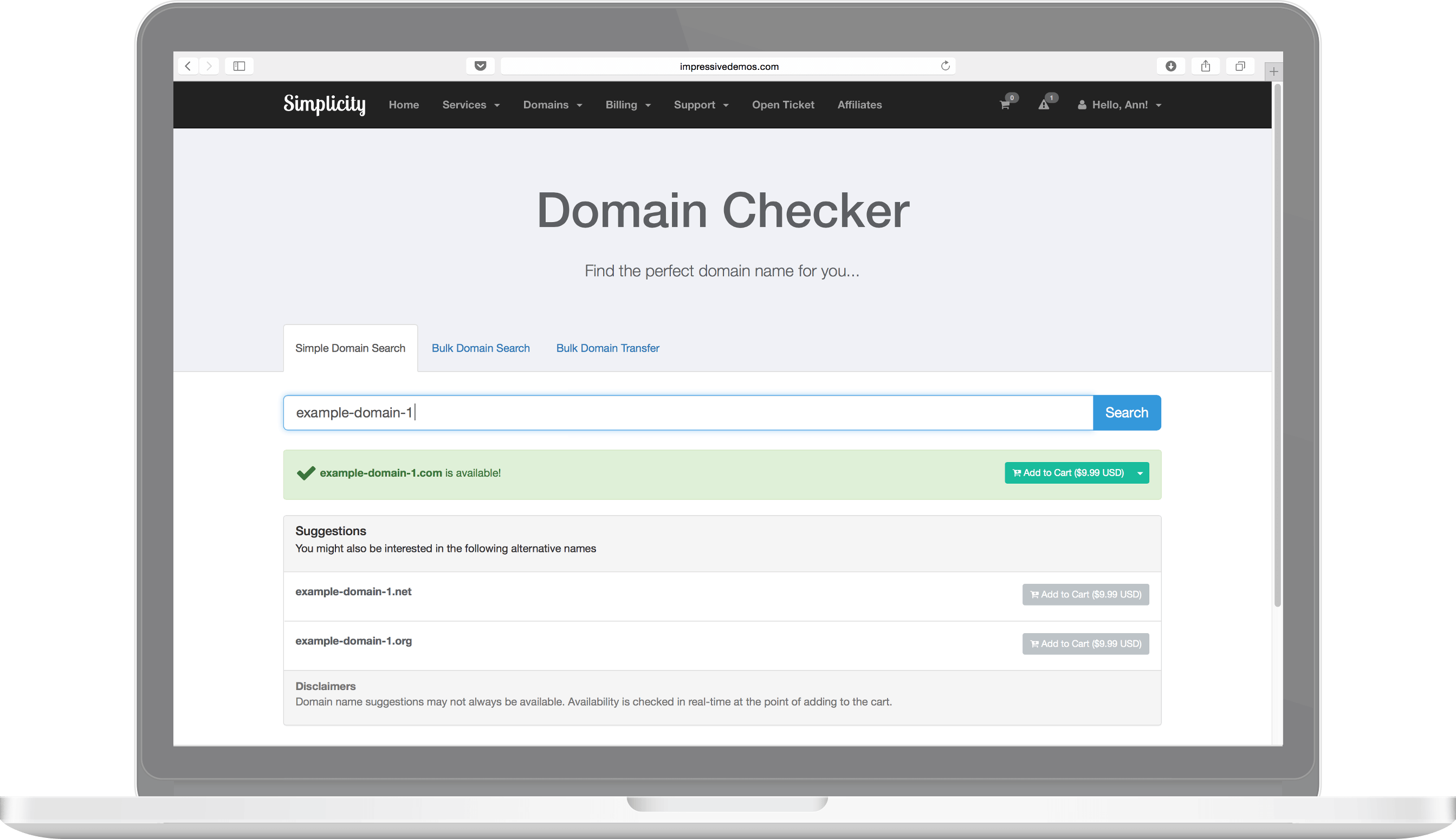 Simplicity Theme Preview