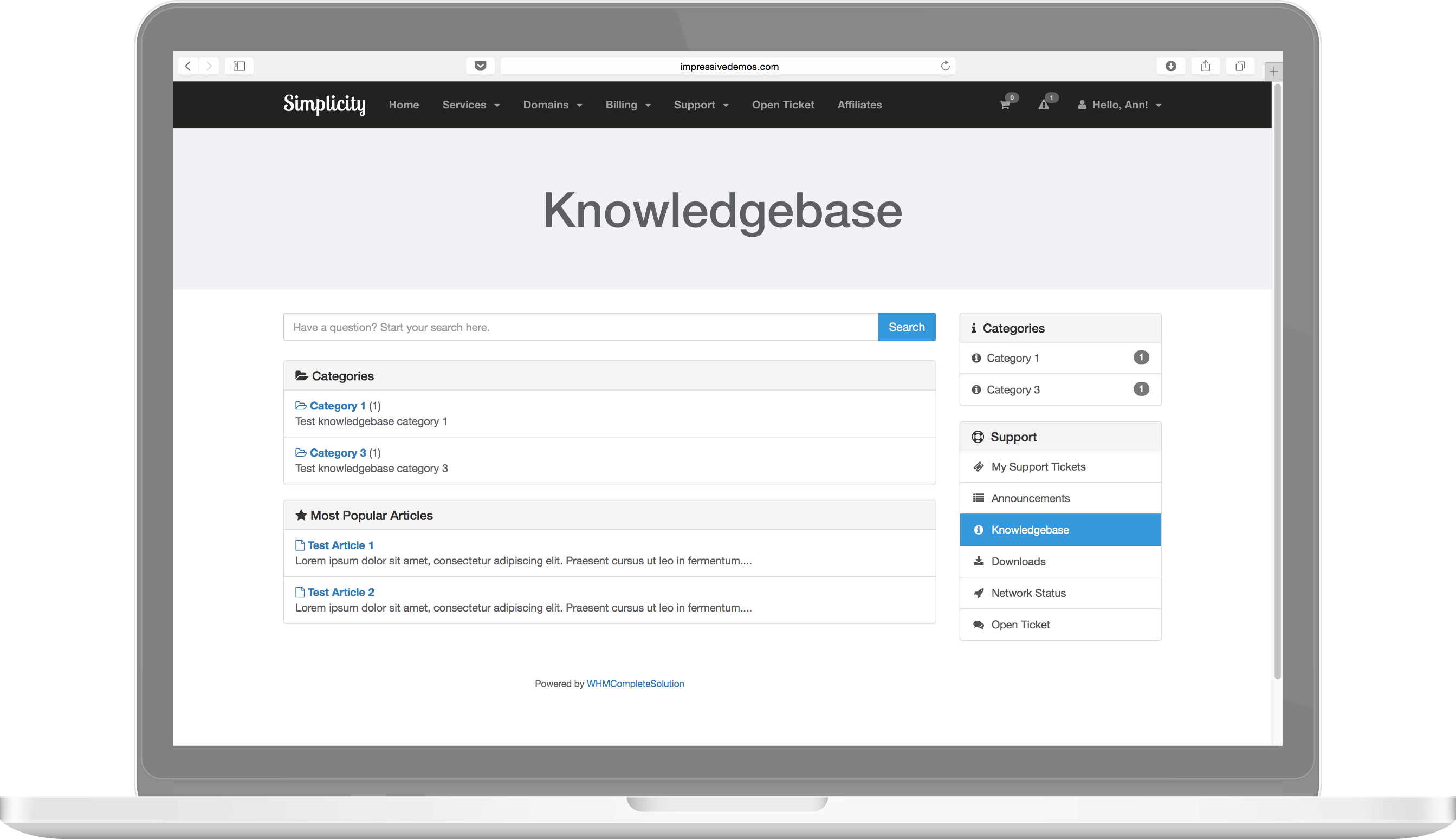Simplicity Theme Preview
