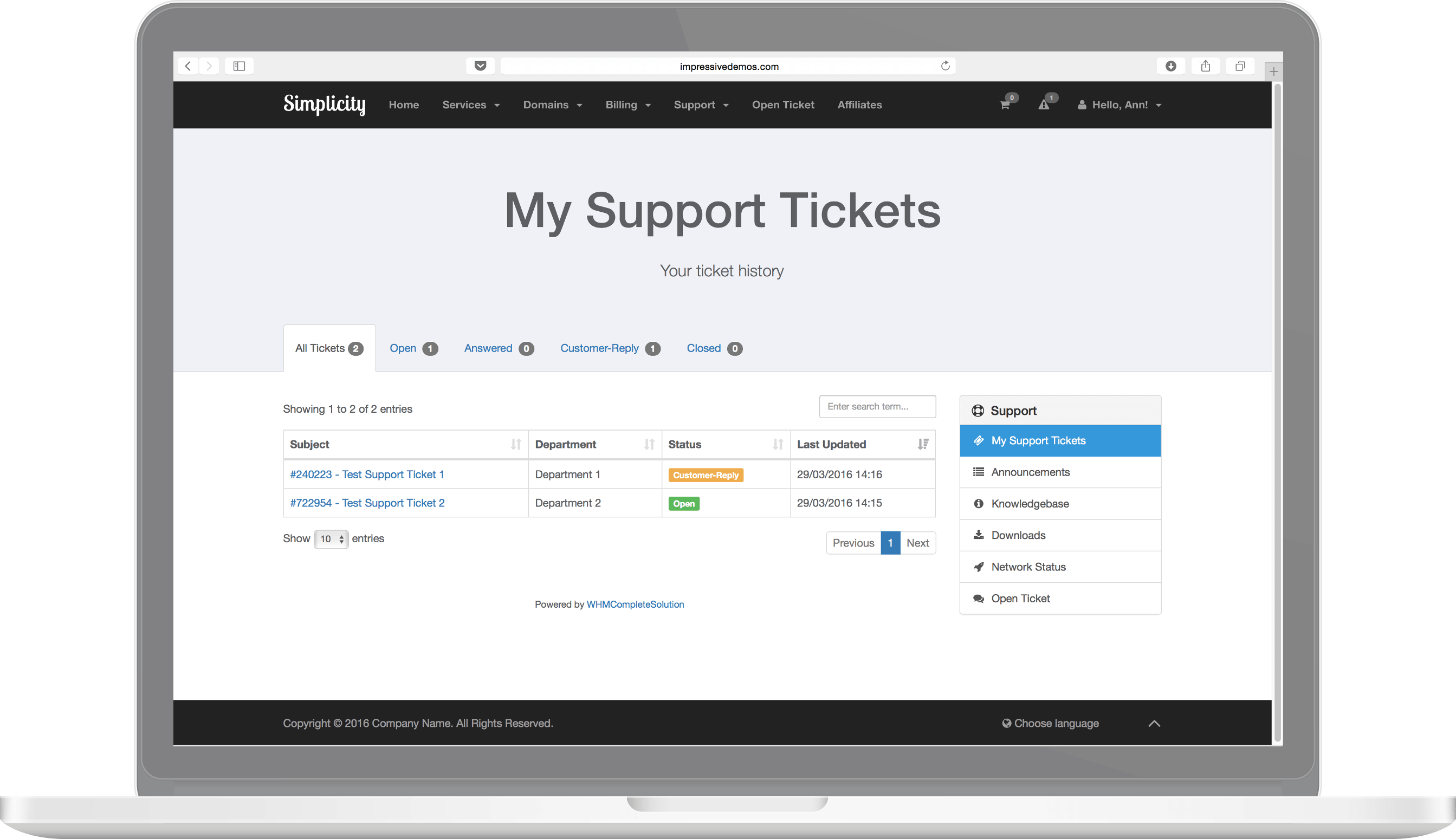 Simplicity Theme Preview