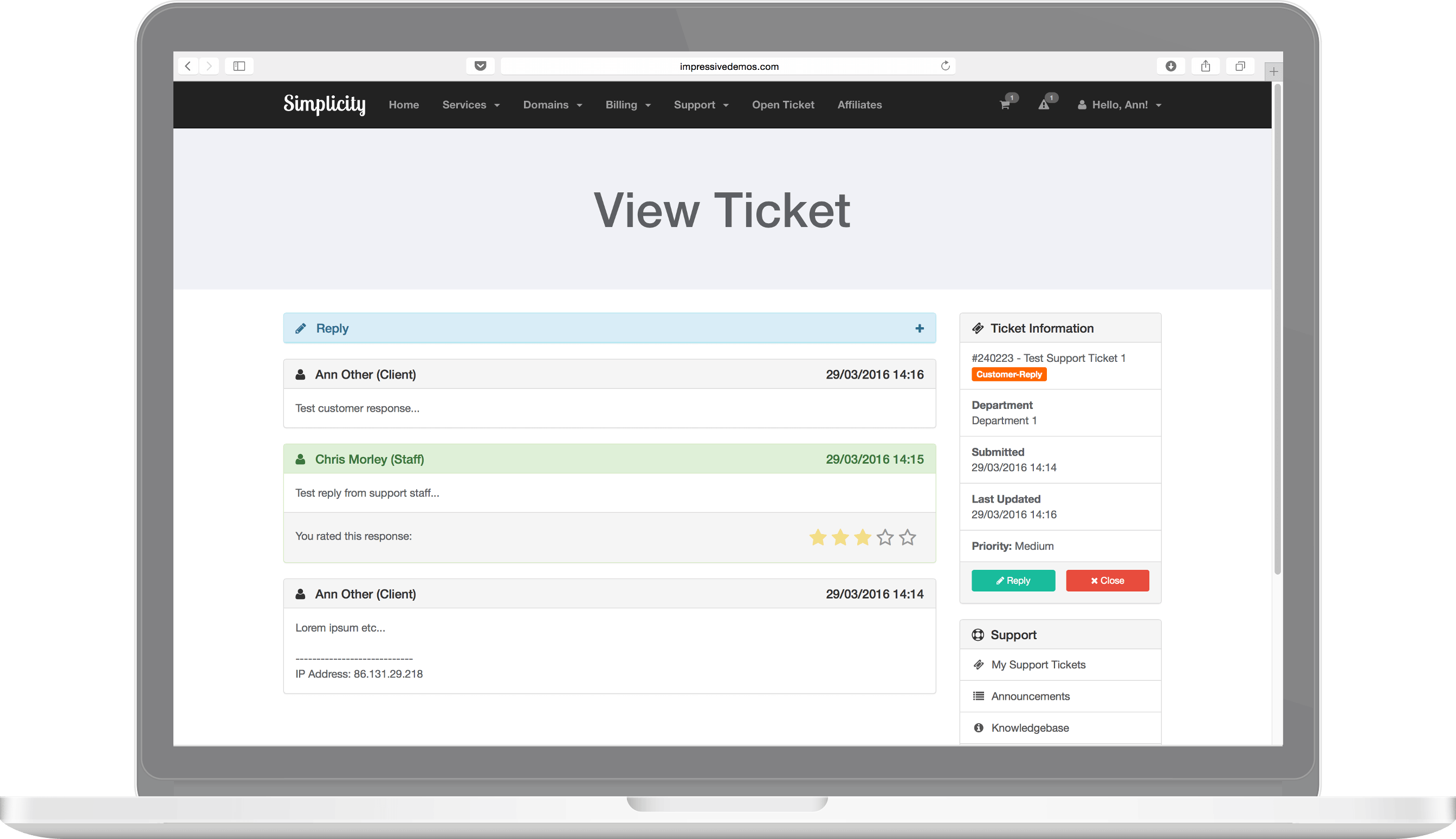 Simplicity Theme Preview
