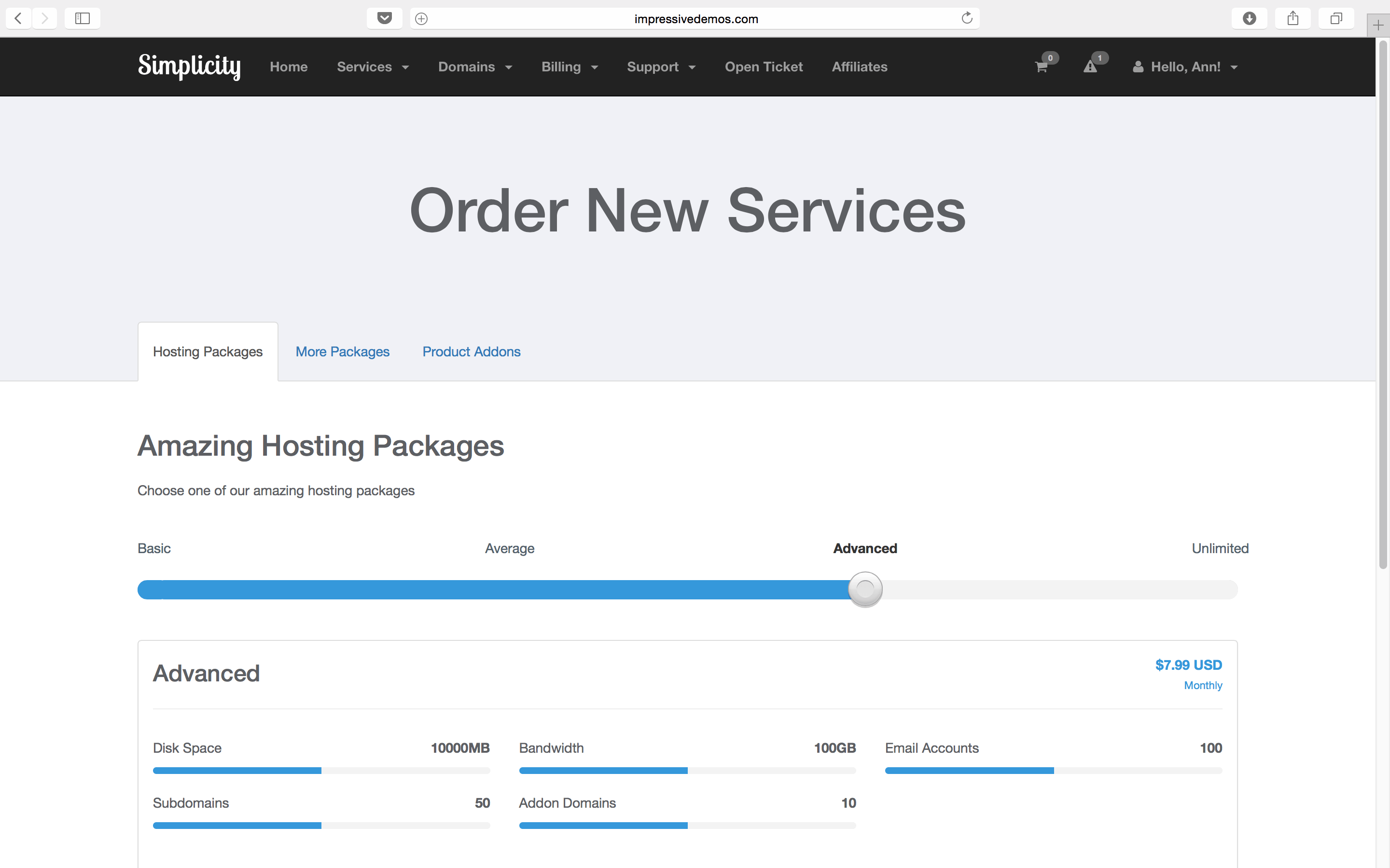 Simplicity Theme Preview